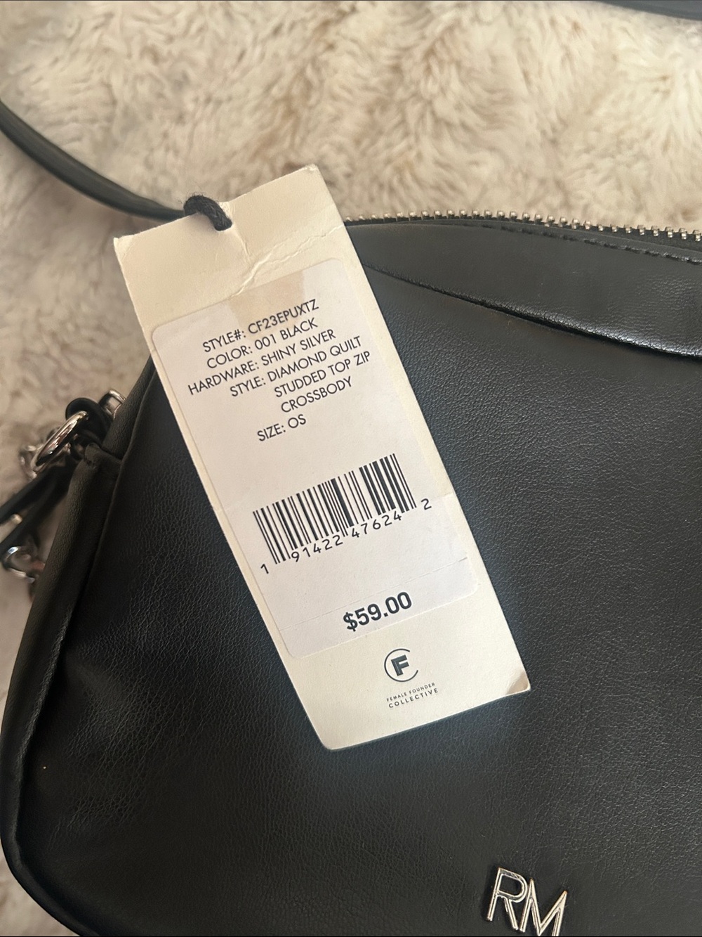 Rebecca Minkoff Black Quilted Studded Crossbody Camera Bag - Picture 5 of 5